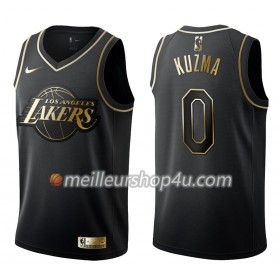 Maillot Basket Homme Los Angeles Lakers Kyle Kuzma 0 Nike Noir Gold Edition Swingman